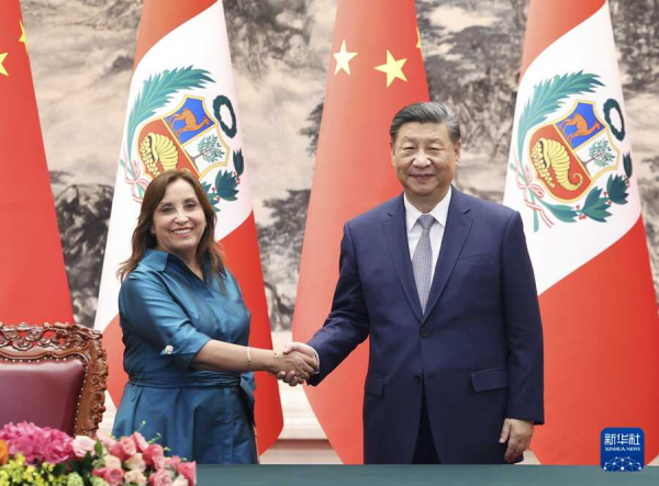 习近平同秘鲁总统博鲁阿尔特会谈